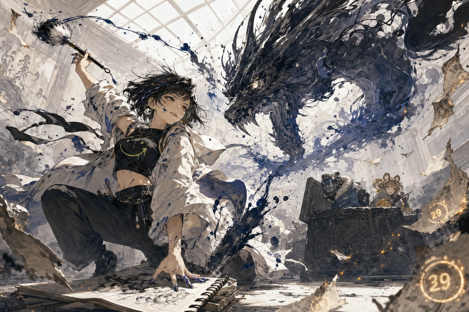 颜渺 background